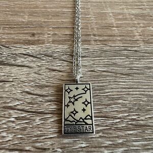 Silver Tarot Card Necklace